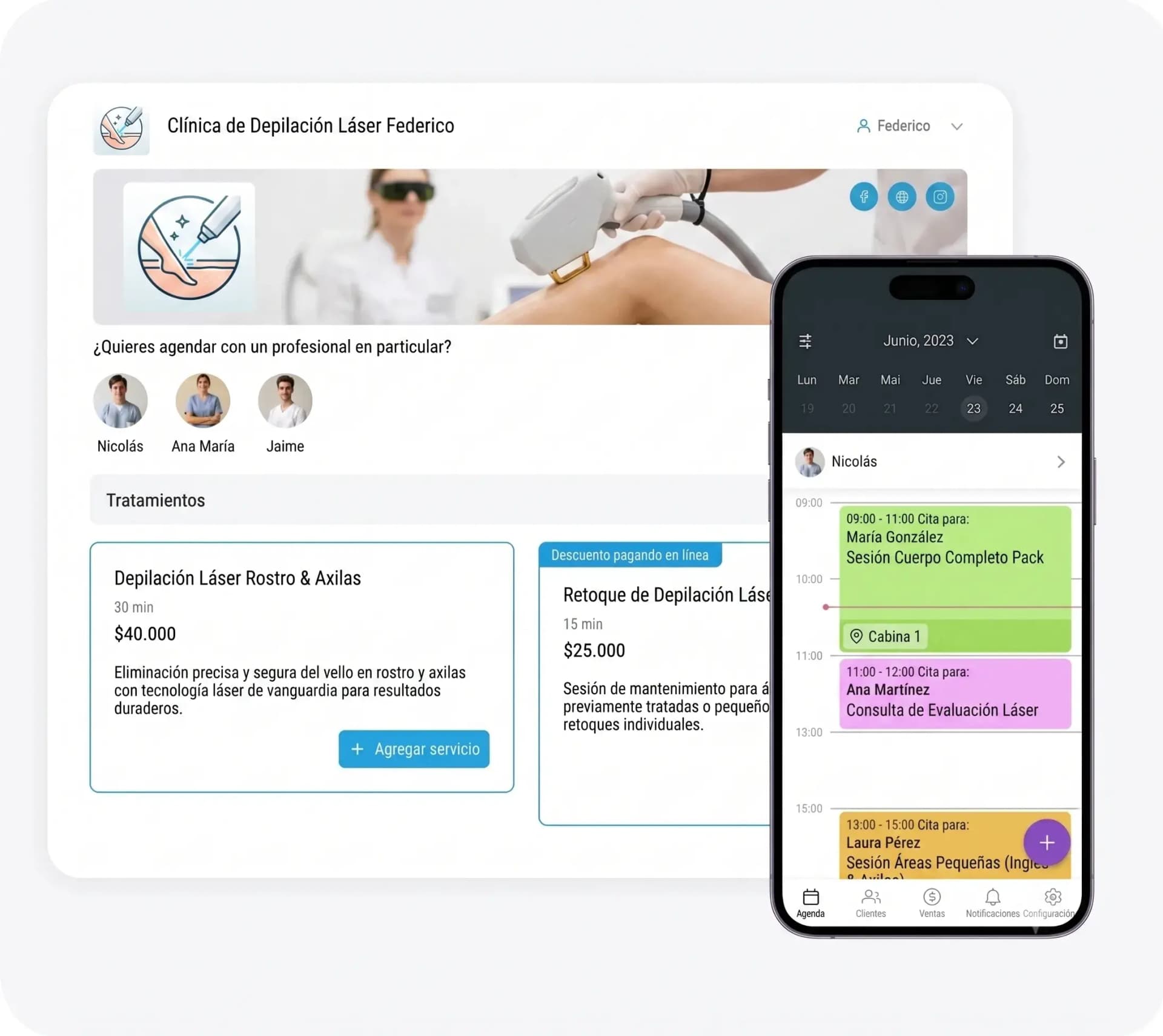 software para clinica de estetica y depilacion