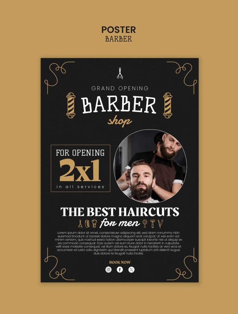 publicidad para barbería