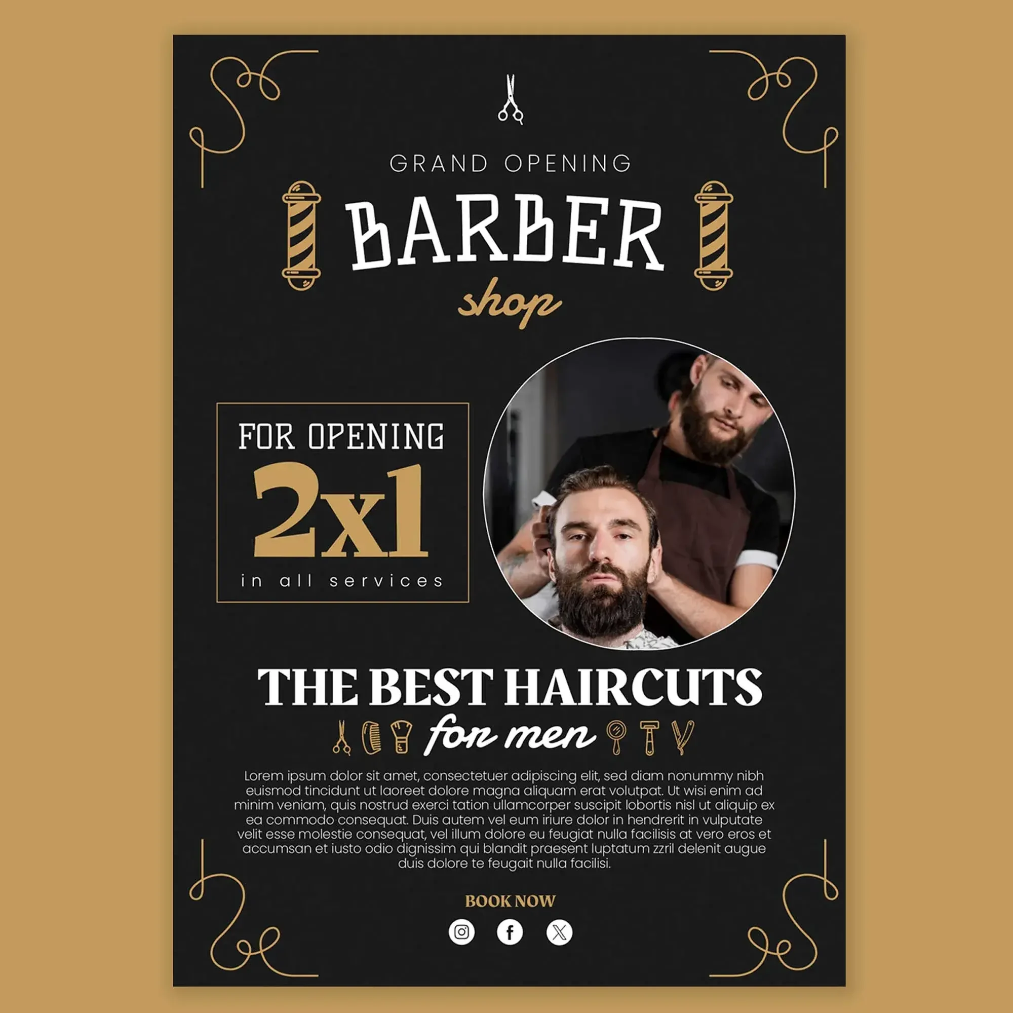 publicidad para barbería