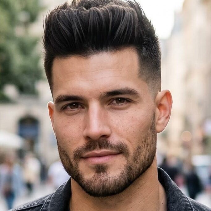 Faux hawk para cara cuadrada