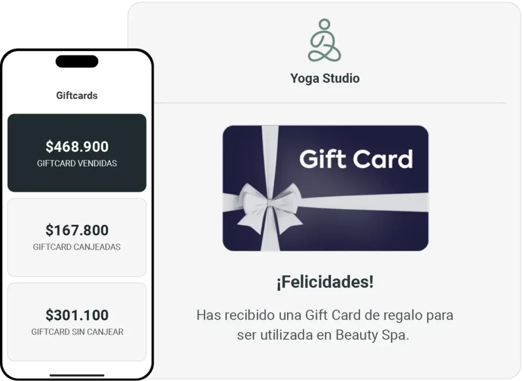 Tarjetas de regalo en AgendaPro