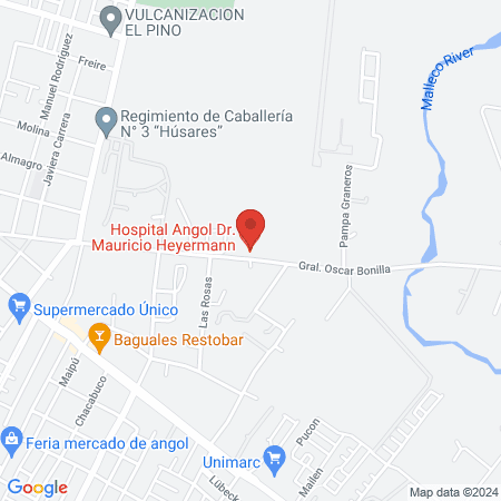 Angol Hospital Dr. Mauricio Heyermann map