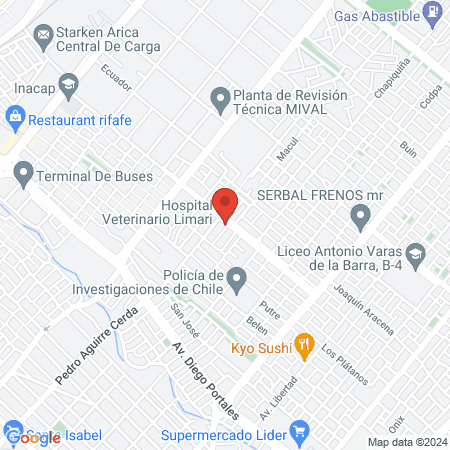 Hospital Veterinario Limari map