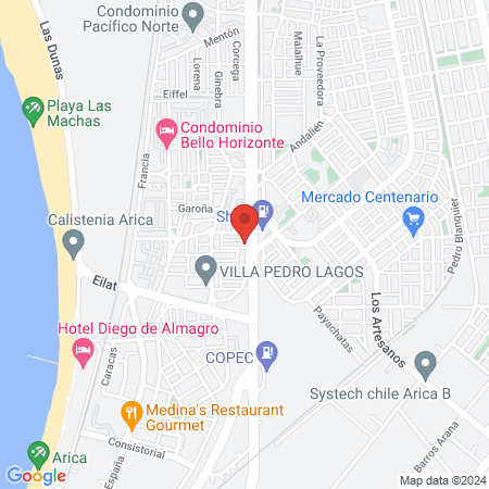 Veterinaria "Cruz Azul" Arica map