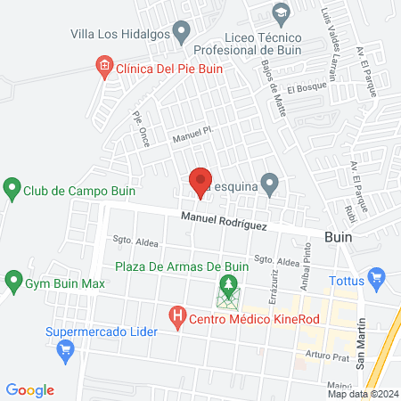 Podóloga Clínica a domicilio buin y sus alrededores clara aillapan map