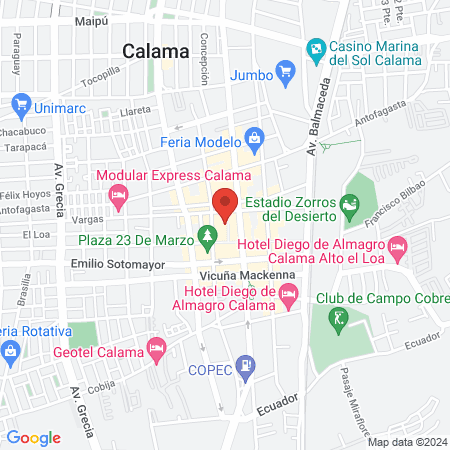 Michel barbershop Calama map