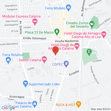 Clínica Dental en Calama Sabureau Dent map