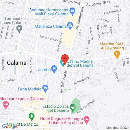 Centro Médico del Trabajador - CMT Calama map