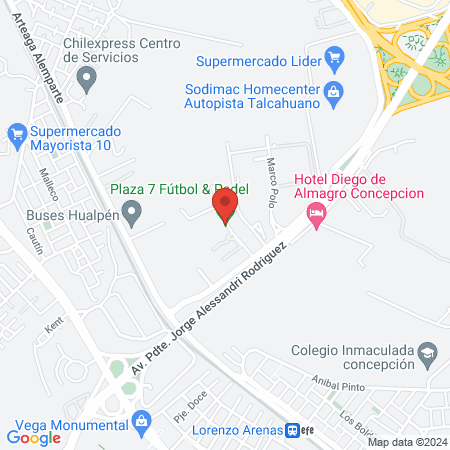 Plaza 7, Canchas Futbol map