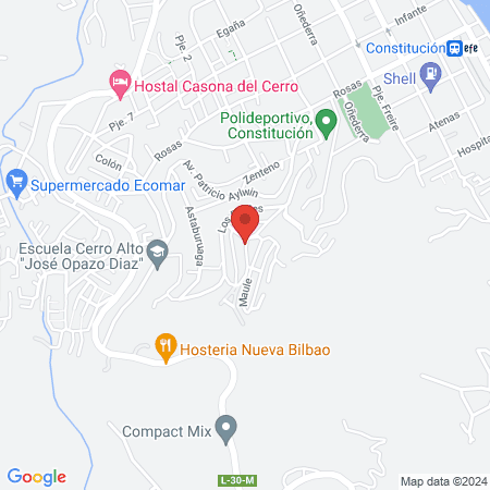 Mauricio Alejandro Cáceres Meza map