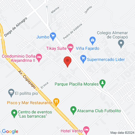 Hospital Clínico Veterinario Incavet Copiapo map