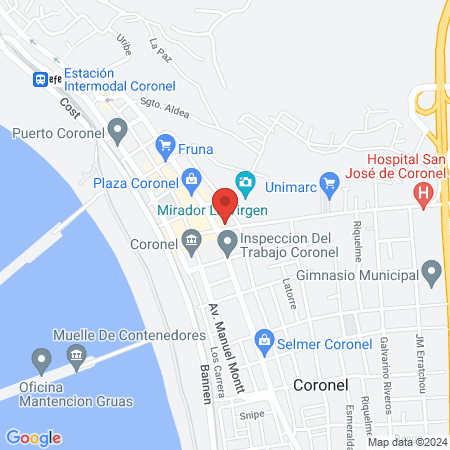 Vacunatorio Coronel map