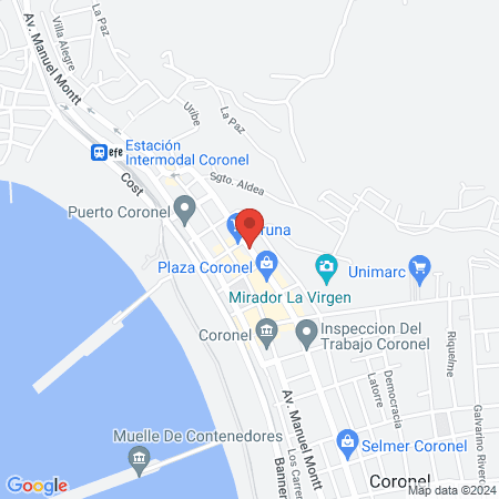 Fonoaudiología en Coronel map