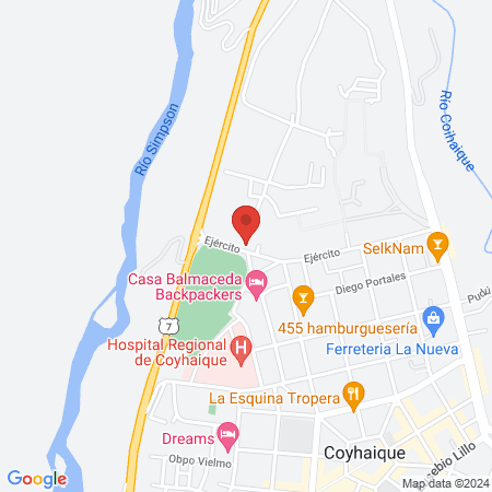 Centro Clinico Militar Coyhaique map