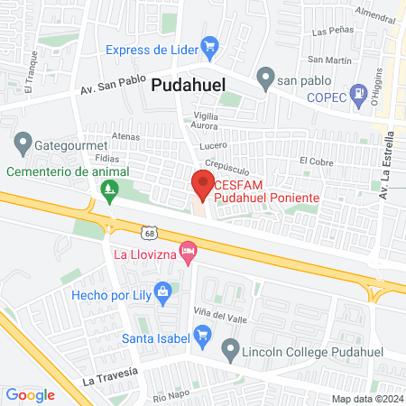 CESFAM Pudahuel Poniente map