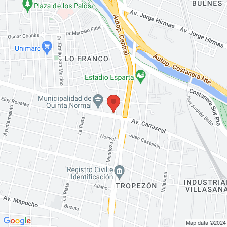 Hospital clínico veterinario austral map