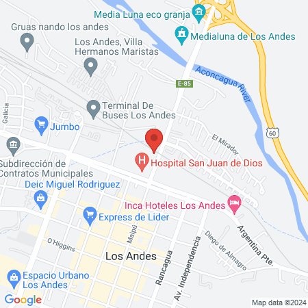 Urgencia hospital los andes map