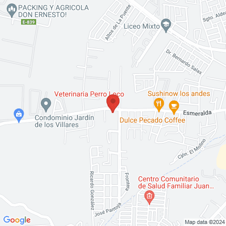 Veterinaria Perro Loco map