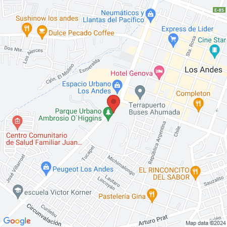 Pet Happy Los Andes map