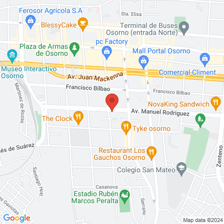 Barbería King Osorno map