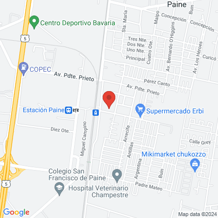 Doctor Pablo Gonzalez Rojas Y Compania Limitada map