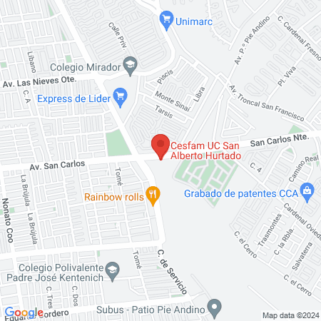 Cesfam UC San Alberto Hurtado map