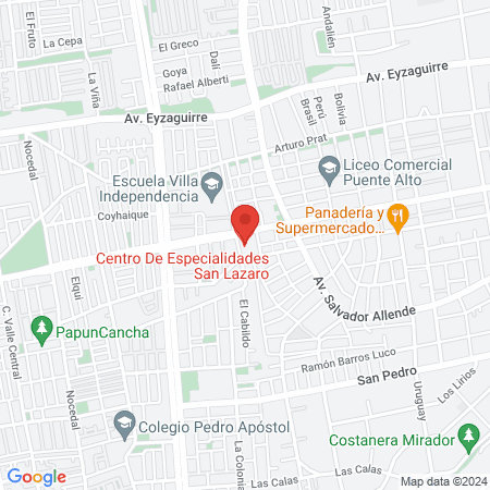 Centro De Especialidades San Lazaro map