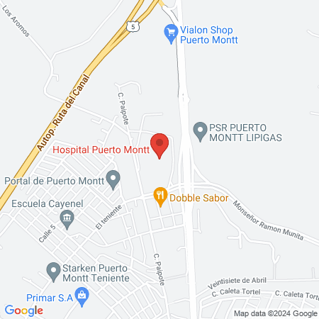 Hospital Puerto Montt map