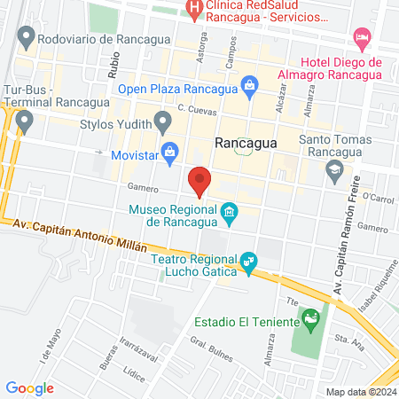 Clínica Dental C.O.R. Centro Odontológico Rancagua. Implantes y Ortodoncia map