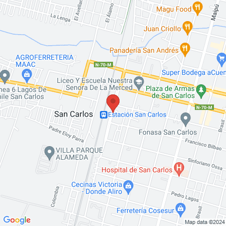 Cosam San Carlos, map