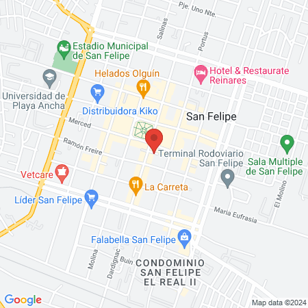 Servicio de Salud Aconcagua map