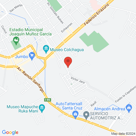 Gimnasio Guerrero’S Santa Cruz CHILE map