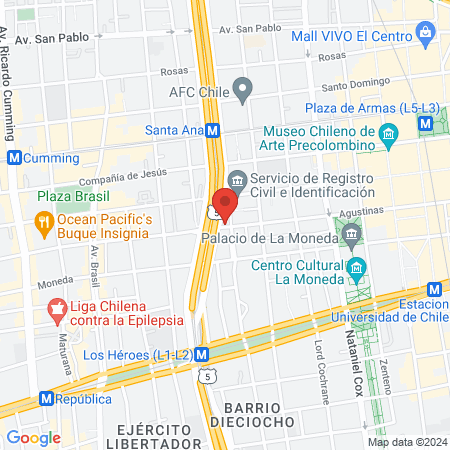 Gimnasio Pacific Upgrade Agustinas map