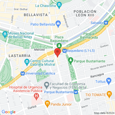 Centro Radiologico Plaza Baquedano map