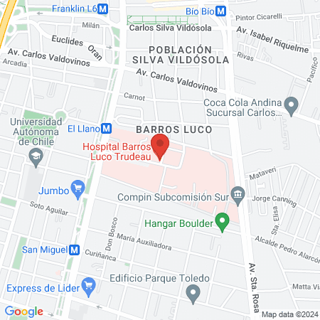 Barros Luco Trudeau Hospital map