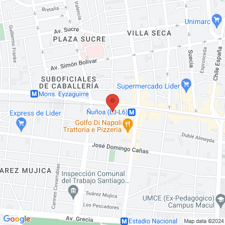 Centro Médico y Dental RedSalud Ñuñoa map