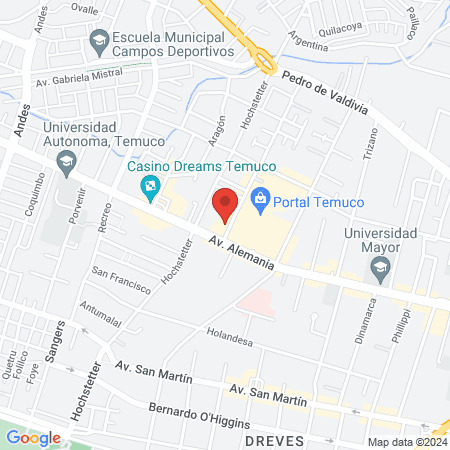 Clínica Dental - Dentista Temuco - Plus Salud map