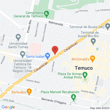 Clínica Quiero Frenillos Temuco map
