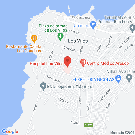 Hospital Los Vilos map