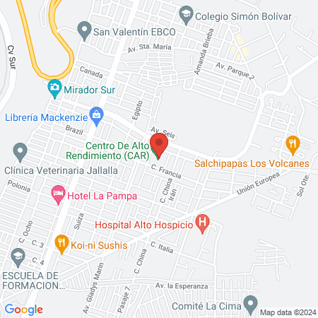 High Performance Center (CAR) map