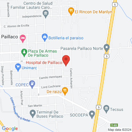 Hospital de Paillaco map
