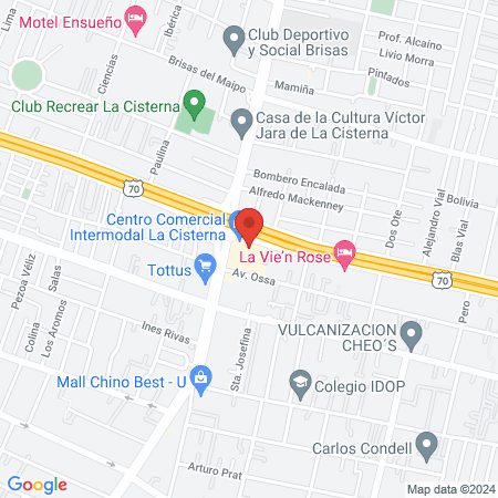 Gimnasio Pacific Upgrade La Cisterna map