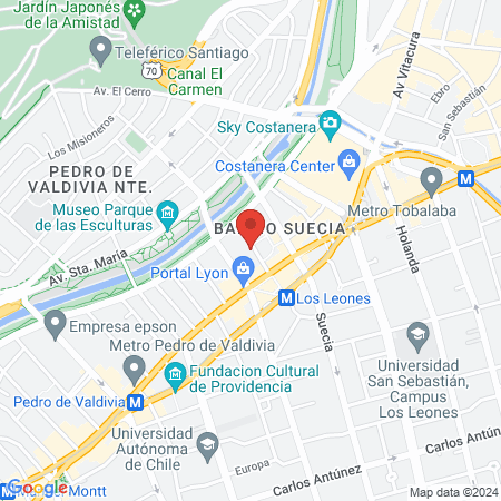 Clínica Belenus | Providencia | Depilación Láser map