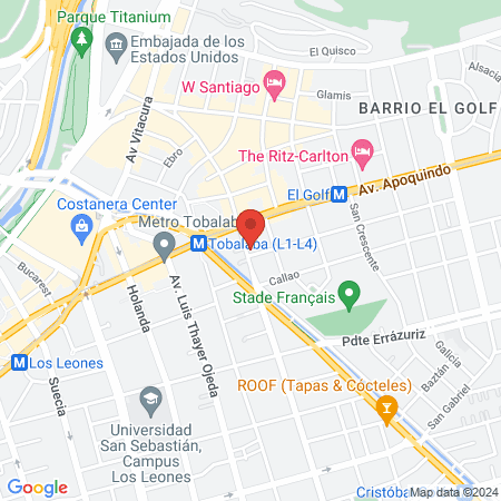 Cínica Dental El Golf Las Condes | Clínica Everest map