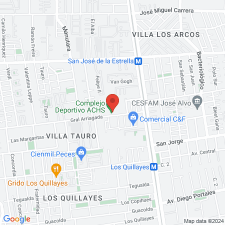 Escuela de fútbol Unión Española map