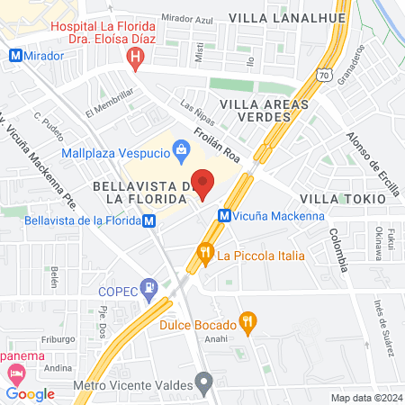 Clínica Dávila Vespucio map