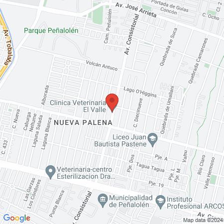 Clinica Veterinaria El Valle map