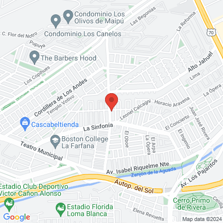 Barber Daniels Maipú map