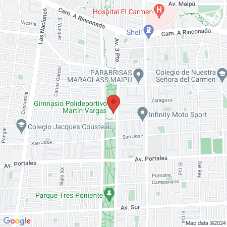Sports gym Martin Vargas map