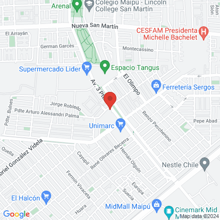 Veterinaria 3 Poniente map